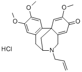 3H-7,12b-Methanodibenz(c,e)azocin-3-one, 5,6,7,8-tetrahydro-2,10,11-tr imethoxy-6-(2-propenyl)-, hydrochloride, (+-)- Struktur