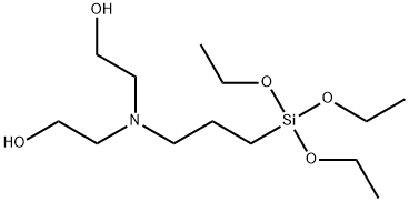 ビス(2-ヒドロキシエチル)-3-アミノプロピルトリエトキシシラン, 62% IN ETHANOL 化学構造式