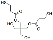ビス(3-メルカプトプロパン酸)2,2-ビス(ヒドロキシメチル)-1,3-プロパンジイル 化学構造式