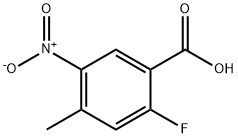 2-フルオロ-4-メチル-5-ニトロ安息香酸 化学構造式
