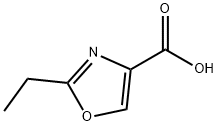 2-エチル-1,3-オキサゾール-4-カルボン酸 化学構造式