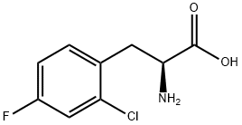 2-クロロ-4-フルオロ-DL-フェニルアラニン 化学構造式