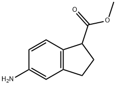 5-Amino-2,3-dihydro-1H-indene-1-carboxylic acid methyl ester Struktur