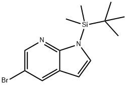 1H-Pyrrolo[2,3-b]pyridine, 5-bromo-1-[(1,1-dimethylethyl)dimethylsilyl]- 化学構造式