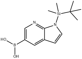 1-(TERT-BUTYL-DIMETHYL-SILANYL)-1H-PYRROLO[2,3-B]PYRIDIN-5-YL BORONIC ACID Struktur