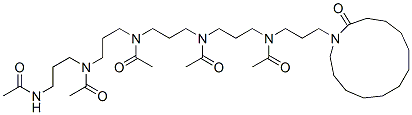 N-[3-[Acetyl[3-(acetylamino)propyl]amino]propyl]-N-[3-[acetyl[3-[acetyl[3-(2-oxoazacyclotridecan-1-yl)propyl]amino]propyl]amino]propyl]acetamide Structure