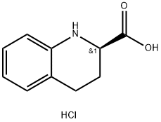D-1,2,3,4-TETRAHYDRO-QUINOLINE-2-CARBOXYLIC ACID HYDROCHLORIDE
 Struktur