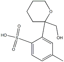 4-甲基苯磺酸四氢吡喃-2-基甲酯, 75434-63-8, 结构式