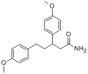 Benzenepentanamide, 4-methoxy-beta-(4-methoxyphenyl)- Struktur