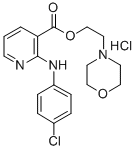 2-((4-Chlorophenyl)amino)-3-pyridinecarboxylic acid 2-(4-morpholinyl)e thyl ester HCl Structure