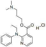 3-dimethylaminopropyl 2-(ethyl-phenyl-amino)pyridine-3-carboxylate hyd rochloride Struktur