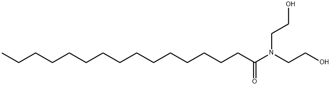 N,N-ビス(2-ヒドロキシエチル)パルミトアミド 化学構造式