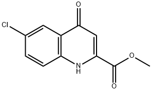 6-氯-4-氧代-1,4-二氢喹啉-2-羧酸甲酯, 7545-52-0, 结构式