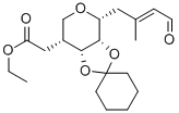 (E)-5,9-ANHYDRO-6,7-O-CYCLOHEXYLIDENE-2,3,4,8-TETRADEOXY-8-C-(ETHOXYCARBONYL)METHYL-3-METHYL-D-ALLO-NON-2-ENAL Structure
