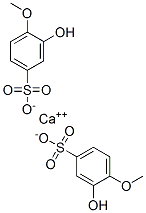 カルシウムビス(3-ヒドロキシ-4-メトキシベンゼンスルホナート) 化学構造式