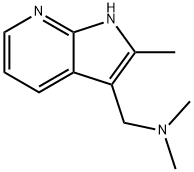 N,N-ジメチル(2-メチル-1H-ピロロ[2,3-B]ピリジン-3-イル)メタンアミン 化学構造式