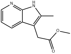 2-(2-メチル-1H-ピロロ[2,3-B]ピリジン-3-イル)酢酸メチル 化学構造式