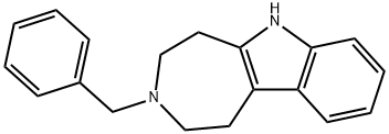 3-ベンジル-1,2,3,4,5,6-ヘキサヒドロアゼピノ[4,5-b]インドール 化学構造式