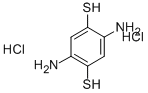 2,5-ジアミノ-1,4-ベンゼンジチオール二塩酸塩 化学構造式