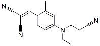 2-[[4-[(2-シアノエチル)エチルアミノ]-2-メチルフェニル]メチレン]マロノニトリル 化学構造式