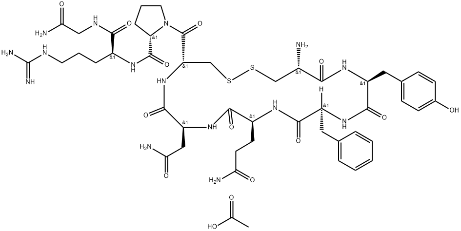 Argpressin acetate Structure