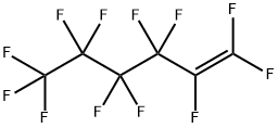 1,1,2,3,3,4,4,5,5,6,6,6-ドデカフルオロ-1-ヘキセン 化学構造式