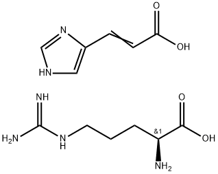 L-arginine mono[3-(1H-imidazol-4-yl)acrylate] Struktur