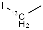 乙基碘-1-13C 结构式