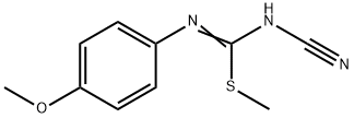 1-CYANO-3-(4-METHOXYPHENYL)-2-METHYLISOTHIOUREA, 75565-12-7, 结构式