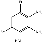 3,5-ジブロモ-1,2-フェニレンジアミン 一塩酸塩 化学構造式