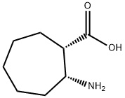 Cycloheptanecarboxylic acid, 2-amino-, (1S,2R)- (9CI) Structure