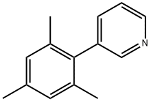 3-(2,4,6-トリメチルフェニル)ピリジン 化学構造式