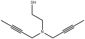 2-[ジ(2-ブチニル)アミノ]エタンチオール 化学構造式