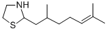 2-(2,6-Dimethyl-5-heptenyl)thiazolidine Structure