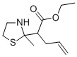 2-Thiazolidineacetic acid, 2-methyl-alpha-2-propenyl-, ethyl ester Structure