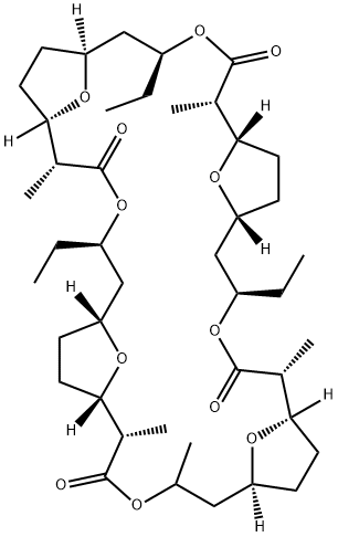 5,14,23-トリデメチル-5,14,23-トリエチルノナクチン 化学構造式