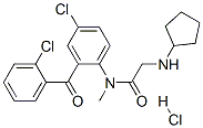 N-[4-클로로-2-(2-클로로벤조일)페닐]-2-(사이클로펜틸아미노)-N-메틸-세트아미드염산염