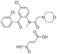 부트-2-엔디오익산,N-[4-클로로-2-(2-클로로벤조일)페닐]-N-메틸-2-모르폴린-4-일-아세트아미드