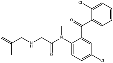N-(4-Chloro-2-(2-chlorobenzoyl)phenyl)-N-methyl-2-((2-methyl-2-propeny l)amino)acetamide Structure