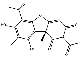 (9BR)-2,6-Diacetyl-7,9-dihydroxy-8,9b-dimethyl-(2H,9bH)-dibenzofuran-1,3-dion