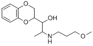 α-[1-[(3-メトキシプロピル)アミノ]エチル]-1,4-ベンゾジオキサン-2-メタノール 化学構造式