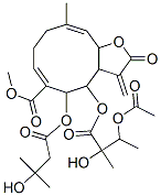 4-(3-Acetoxy-2-hydroxy-2-methyl-1-oxobutoxy)-2,3,3a,4,5,8,9,11a-octahydro-5-(3-hydroxy-3-methyl-1-oxobutoxy)-10-methyl-3-methylene-2-oxocyclodeca[b]furan-6-carboxylic acid methyl ester|