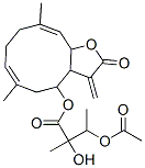 3-Acetoxy-2-hydroxy-2-methylbutyric acid [2,3,3a,4,5,8,9,11a-octahydro-6,10-dimethyl-3-methylene-2-oxocyclodeca[b]furan-4-yl] ester Structure