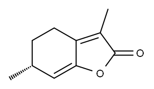 2(4H)-Benzofuranone, 5,6-dihydro-3,6-dimethyl-, (6R)- Struktur