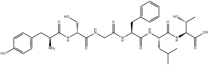 [D-Ser2,Leu5]エンケファリン-Thr 化学構造式