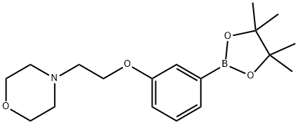 4-(2-(3-(4,4,5,5-Tetramethyl-1,3,2-dioxaborolan-2-yl)phenoxy)ethyl)morpholine Structure