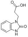 3-(2-オキソ-2,3-ジヒドロ-1H-ベンズイミダゾール-1-イル)プロパン酸 化学構造式