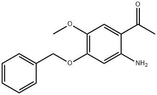 1-[2-Amino-5-methoxy-4-(phenylmethoxy)phenyl]ethanone Struktur