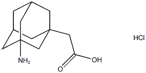 (3-AMINO-1-ADAMANTYL)ACETIC ACID Hydrochloride Struktur