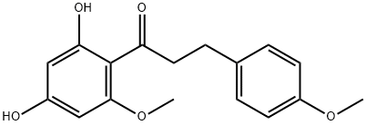 2',4'-Dihydroxy-4,6'-diMethoxydihydrochalcone 化学構造式